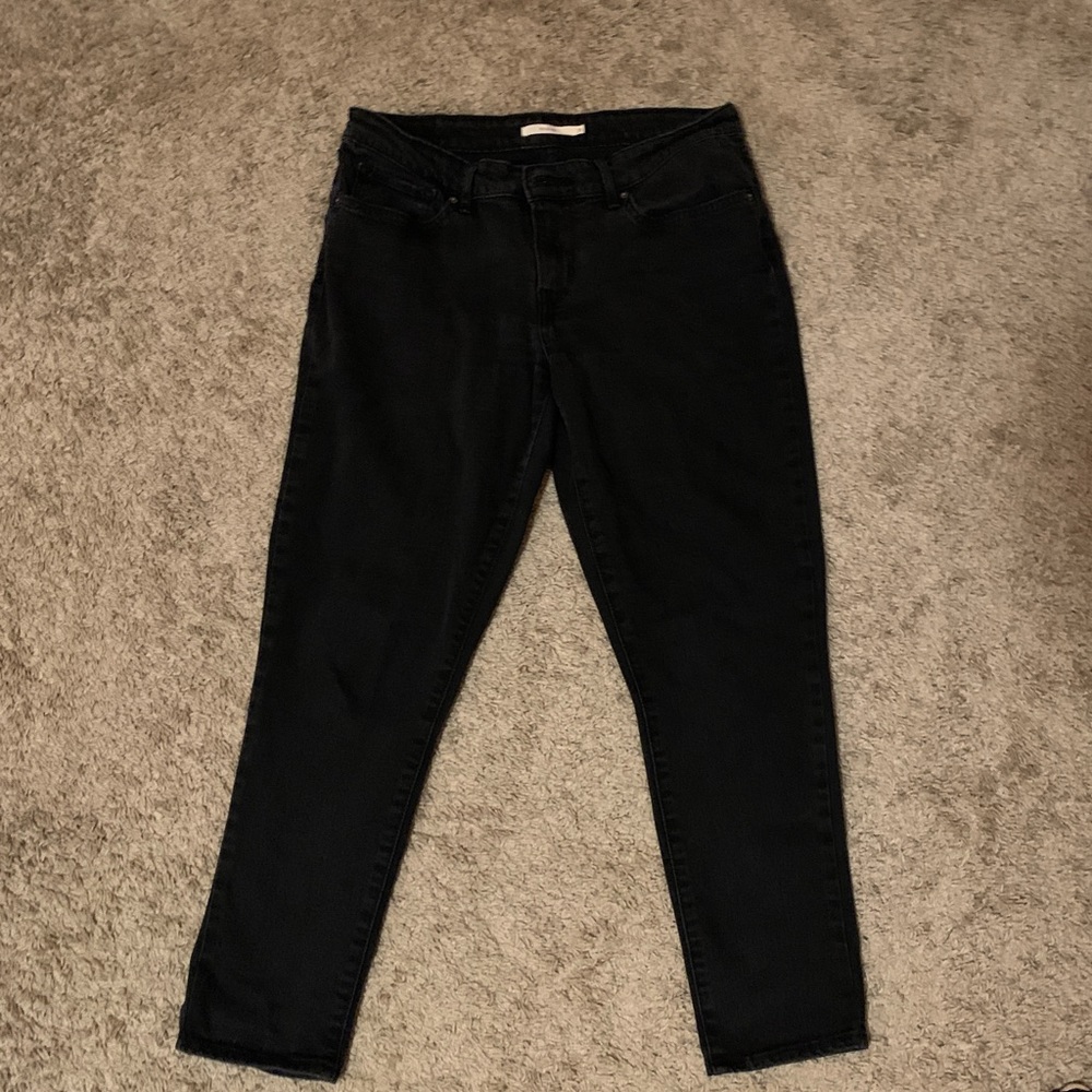 Levi Strauss 711 Skinny Black Jeans